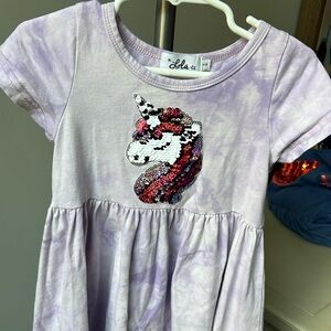 Lola + the Boys high low tie dye unicorn maxi dress